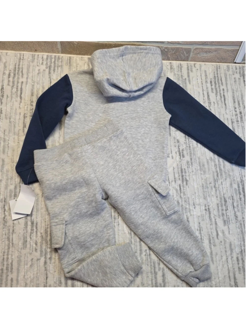 TRUE RELIGION Two-Piece Buddha Logo Zip Hoodie & Joggers Set Blue Boys 2T NWT